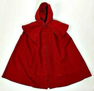 Cloak with detachable hood-front view