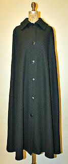 Calvin Kline vintage hooded cloak with buttons-front view