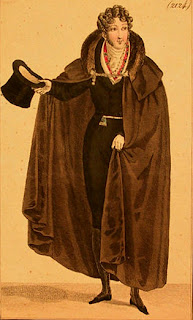 Cape with mantelet and collar