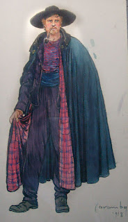 Cloak lined with plaid fabric